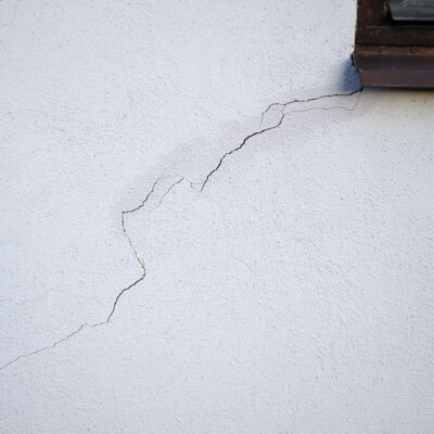 crack from window corner