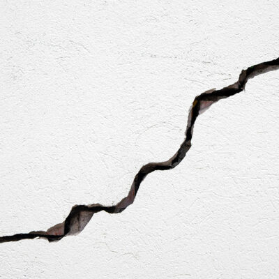 large wall crack