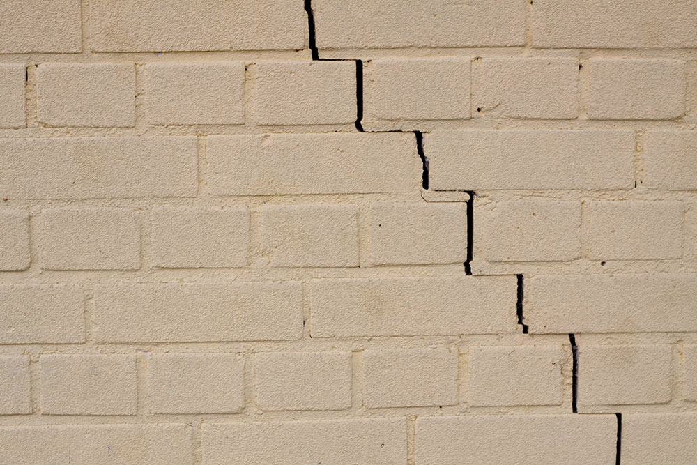 Star Step Brick Wall Crack