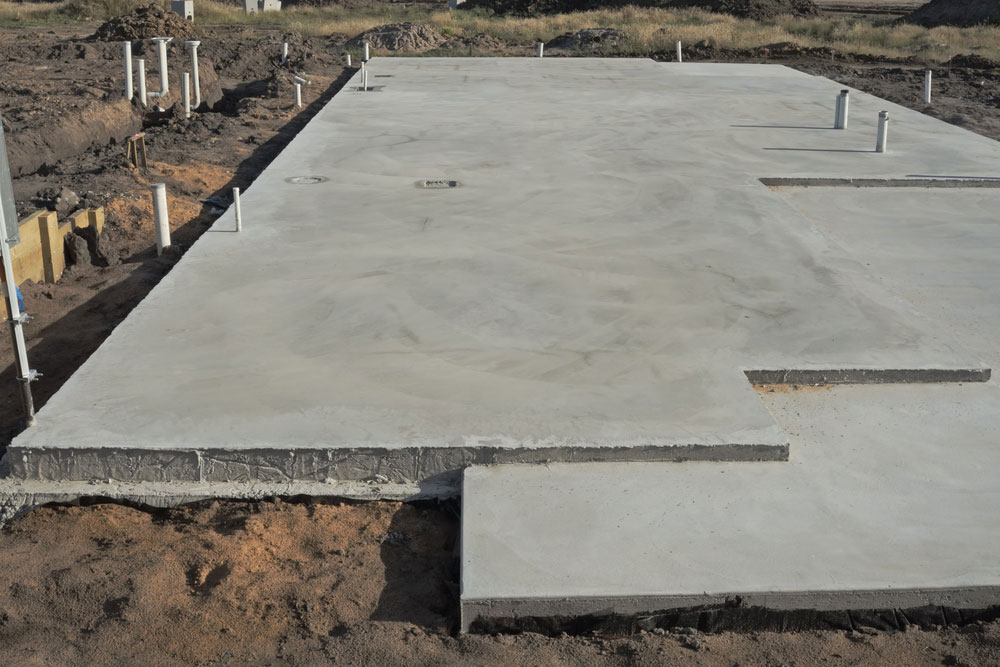 new concrete slab foundation
