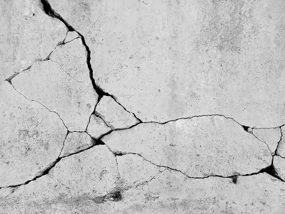 cracked concrete